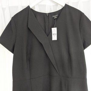 Asymmetrical Black Pencil Dress